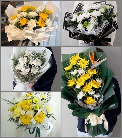 广东江门市蓬江区棠下镇周郡村白事花束代送